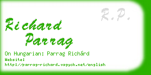richard parrag business card
