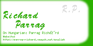 richard parrag business card